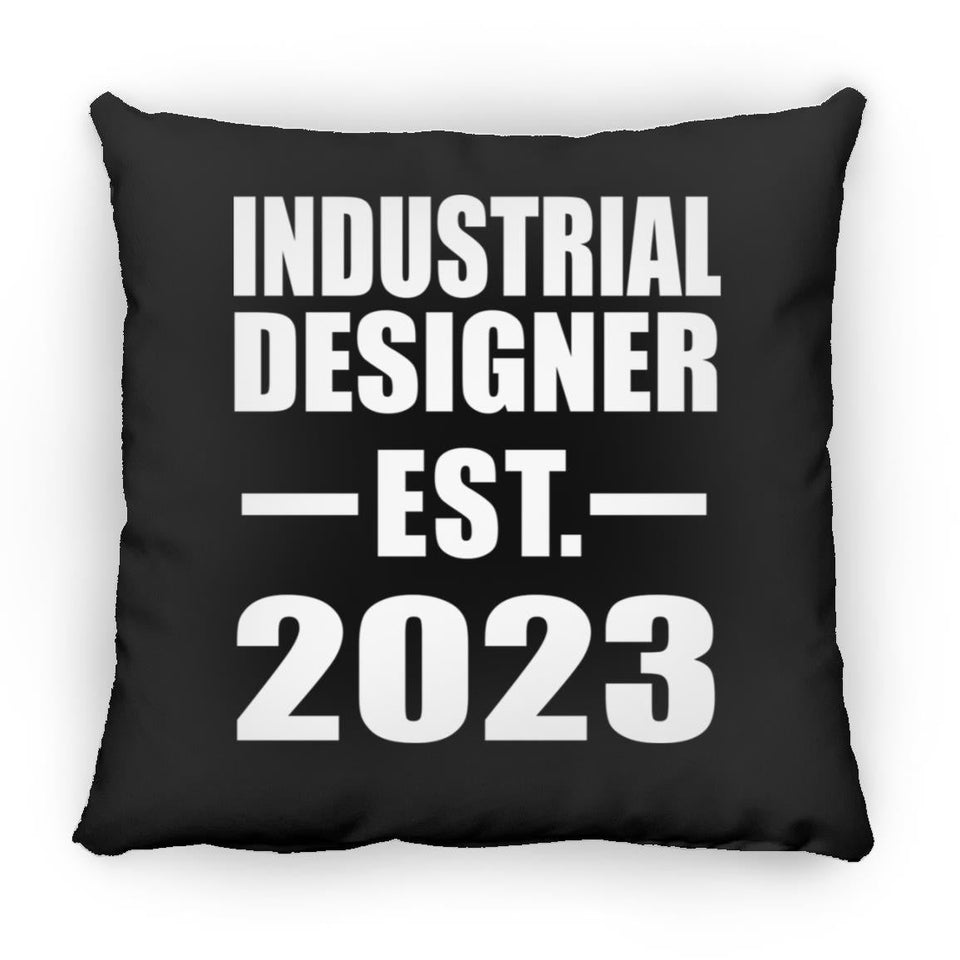 Industrial Designer Established EST. 2023 - Throw Pillow Black