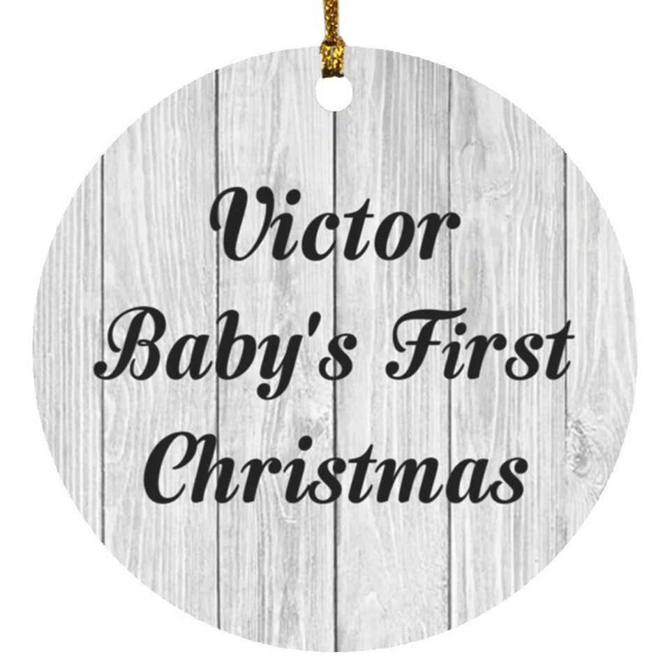 Victor Baby's First Christmas - Circle Ornament F