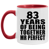 83rd Anniversary 83 Years Of Being Mr Perfect - 11oz Accent Mug Red