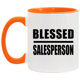 Blessed Salesperson - 11oz Accent Mug Orange