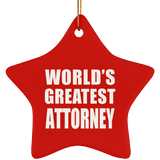 World's Greatest Attorney - Star Ornament