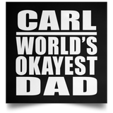Carl World's Okayest Dad - Poster Square
