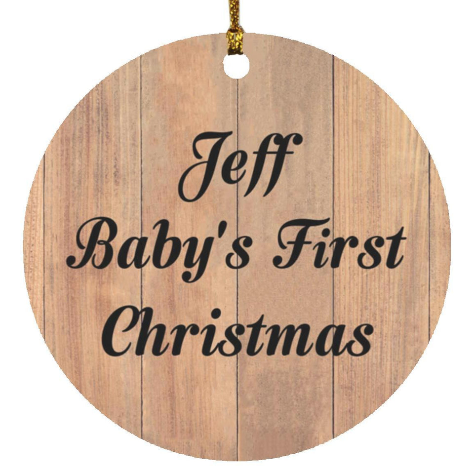 Jeff Baby's First Christmas - Circle Ornament C
