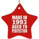 31st Birthday Made In 1993 Aged to Perfection - Star Ornament