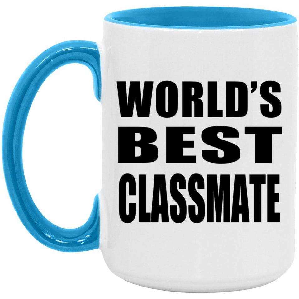 World's Best Classmate - 15oz Accent Mug Blue