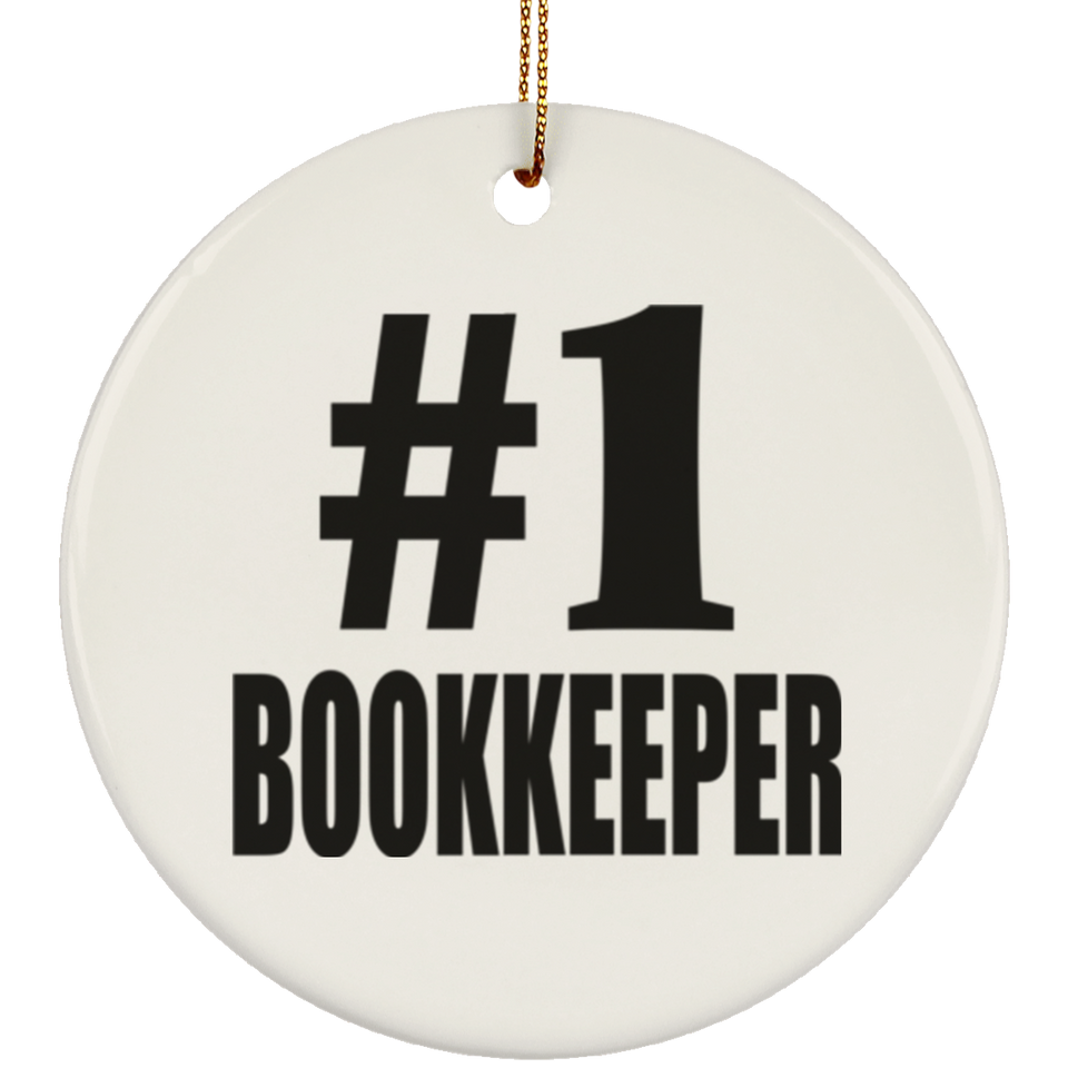 Number One #1 Bookkeeper - Circle Ornament