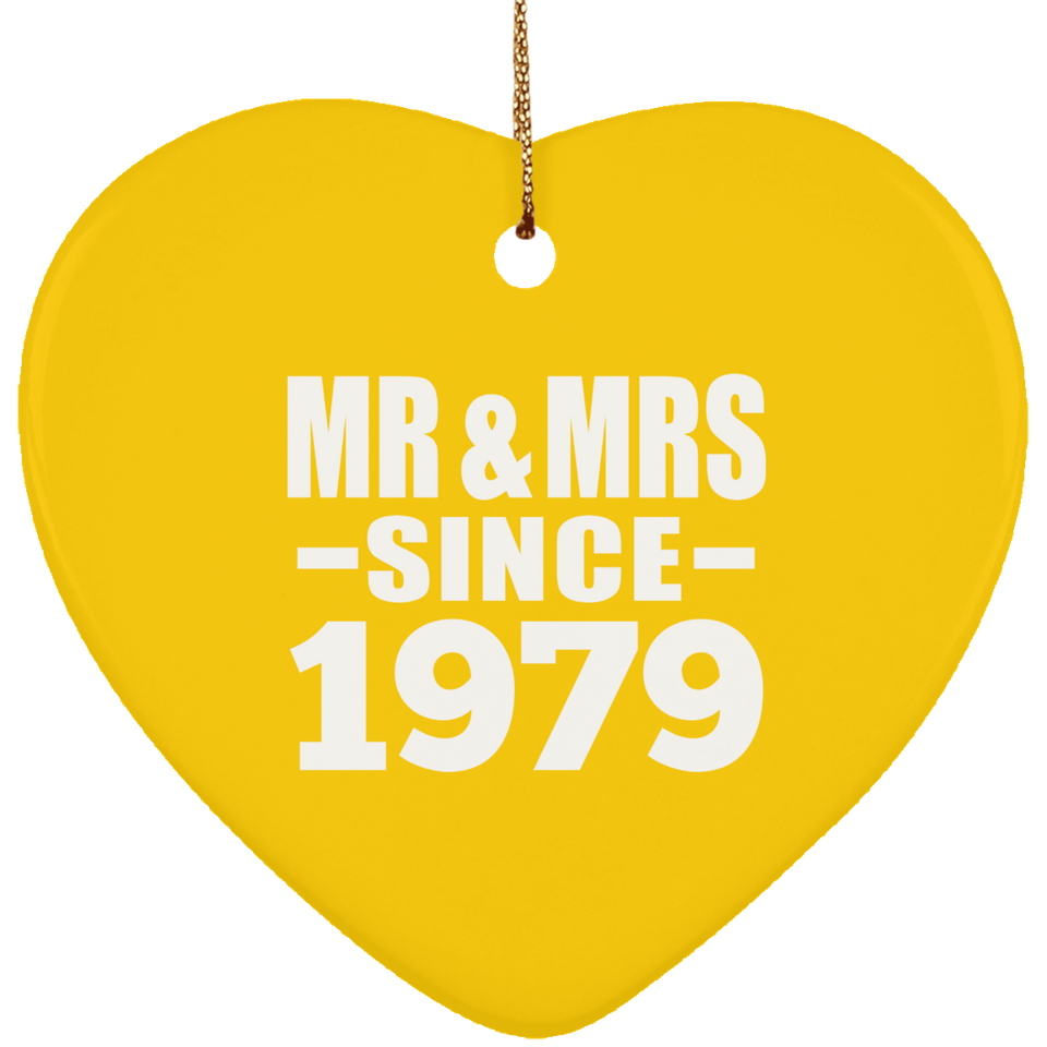 45th Anniversary Mr & Mrs Since 1979 - Heart Ornament
