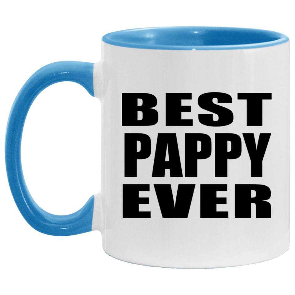 Best Pappy Ever - 11oz Accent Mug Blue
