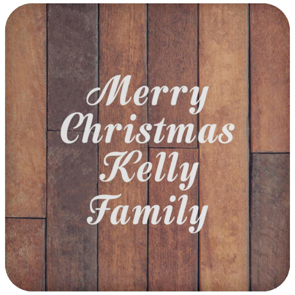 Merry Christmas Kelly Family - Drink Coaster E