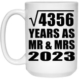 66th Anniversary Square Root of 4356 Years As Mr & Mrs 2023 - 15oz Coffee Mug