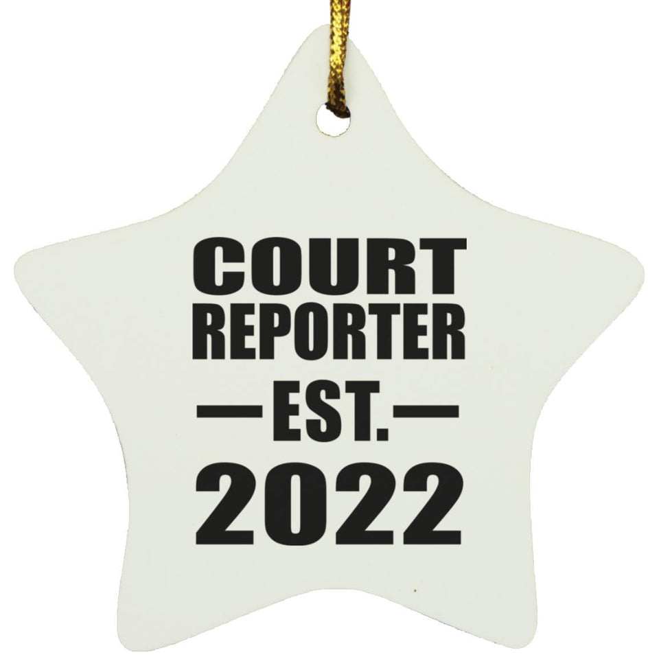Court Reporter Established EST. 2022 - Star Ornament