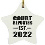 Court Reporter Established EST. 2022 - Star Ornament