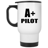 A+ Pilot - White Travel Mug