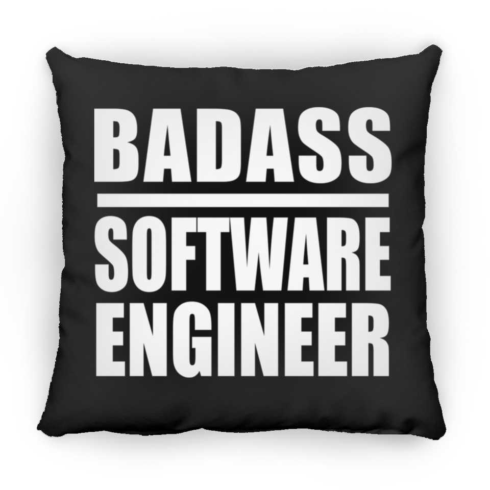 Badass Software Engineer - Throw Pillow Black