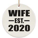 Wife Established EST. 2020 - Circle Ornament