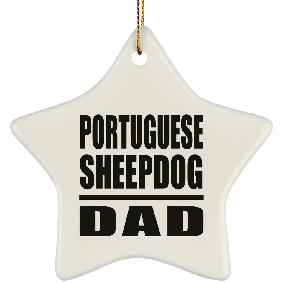 Portuguese Sheepdog Dad - Star Ornament