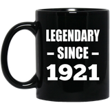 103rd Birthday Legendary Since 1921 - 11oz Coffee Mug Black