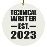 Technical Writer Established EST. 2023 - Circle Ornament