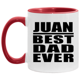 Juan Best Dad Ever - 11oz Accent Mug Red