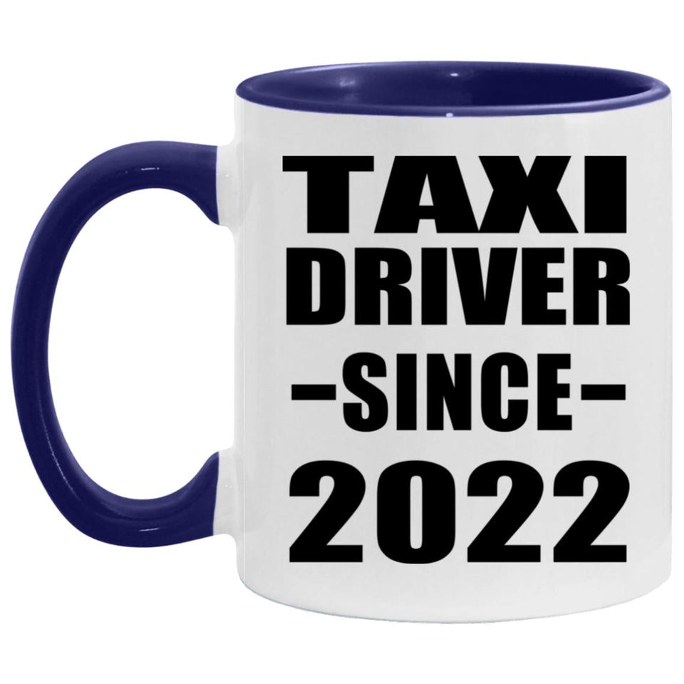 Taxi Driver Since 2022 - 11oz Accent Mug Purple