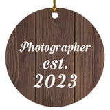 Photographer Established Est. 2023 - Circle Ornament D