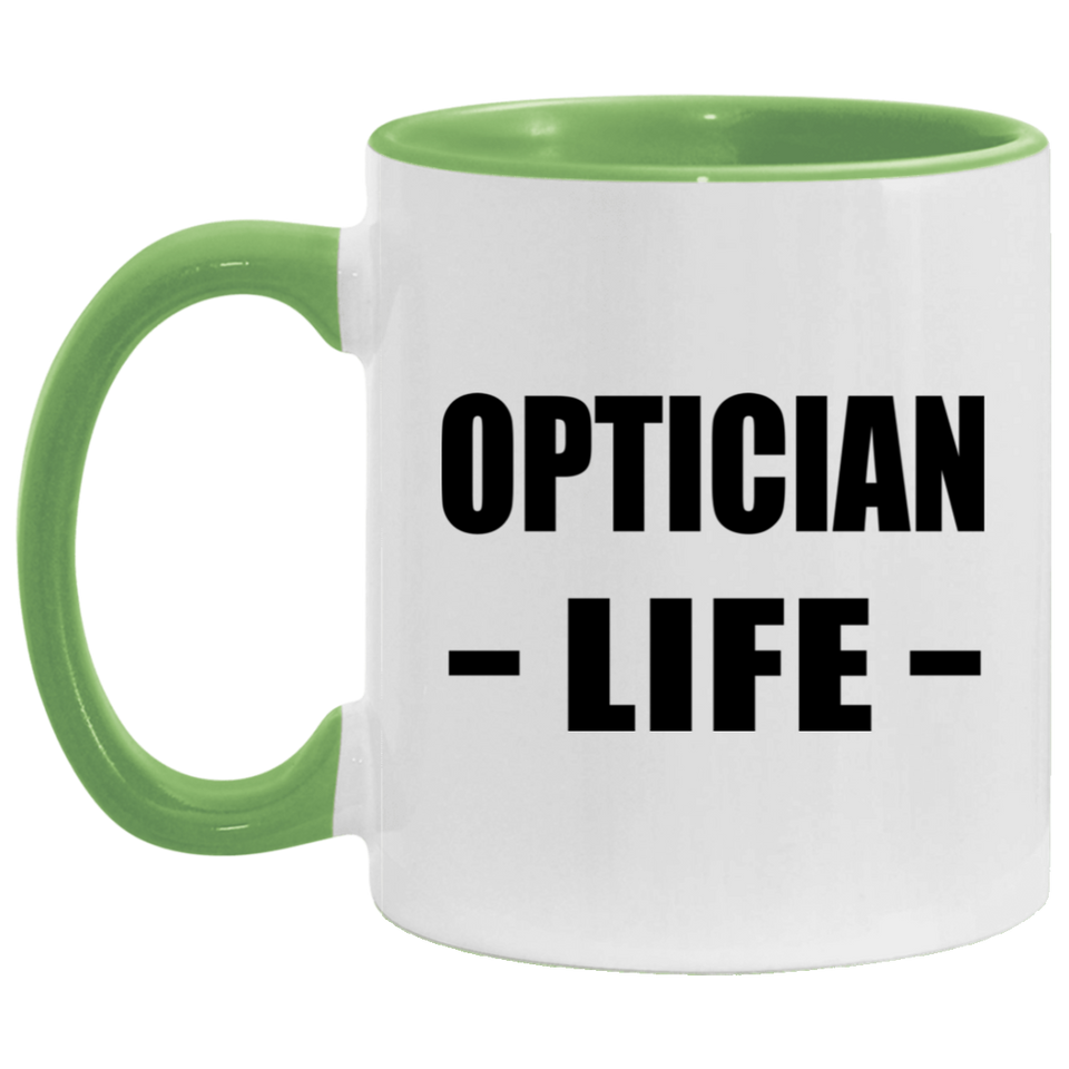 Optician Life - 11oz Accent Mug Green