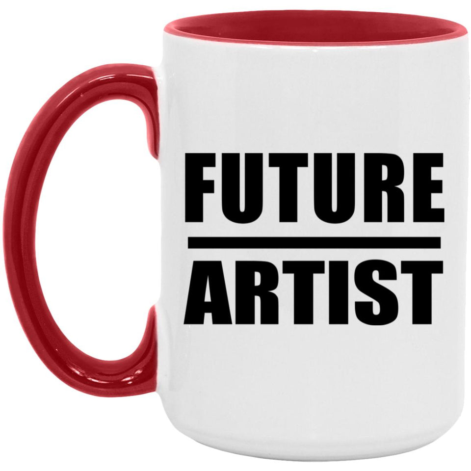 Future Artist - 15oz Accent Mug Red