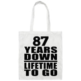 87th Anniversary 87 Years Down Lifetime To Go - Tote Bag White