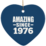 48th Birthday Amazing Since 1976 - Heart Ornament