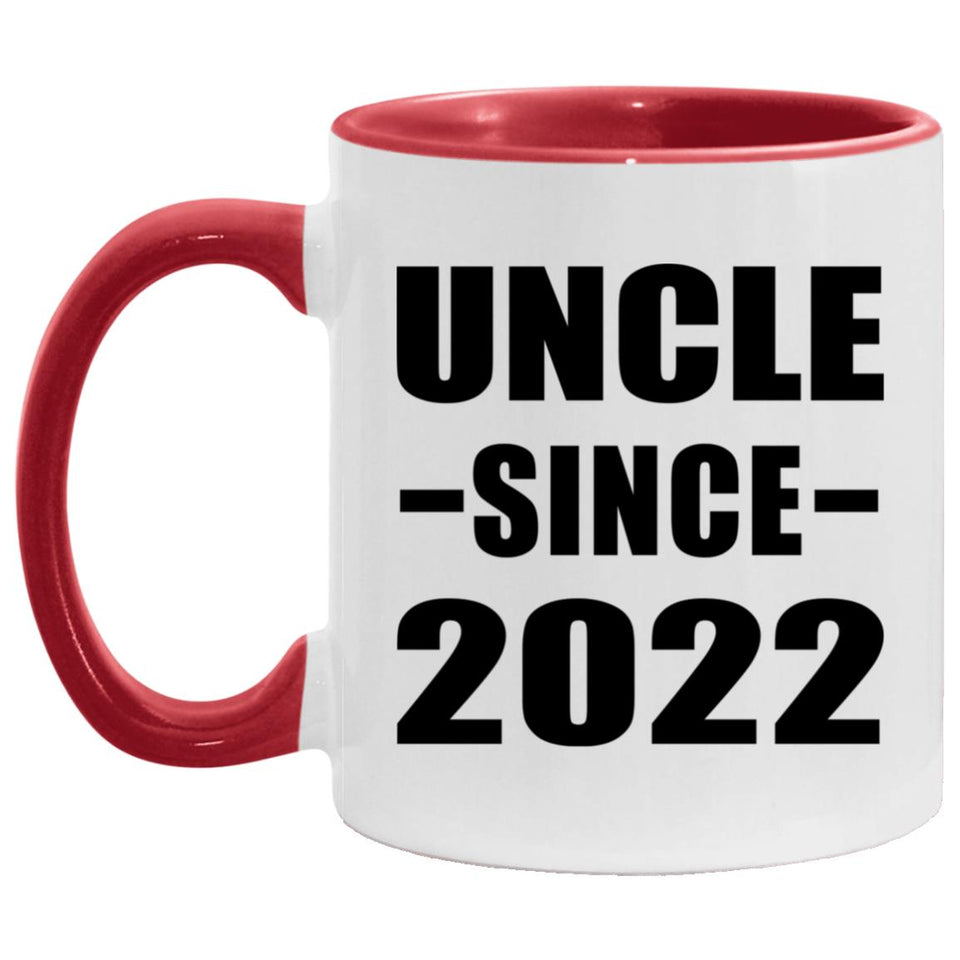 Uncle Since 2022 - 11oz Accent Mug Red
