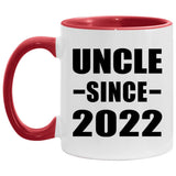 Uncle Since 2022 - 11oz Accent Mug Red