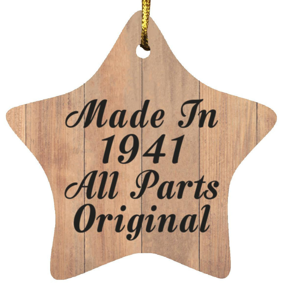 83rd Birthday Made In 1941 All Parts Original - Star Ornament C