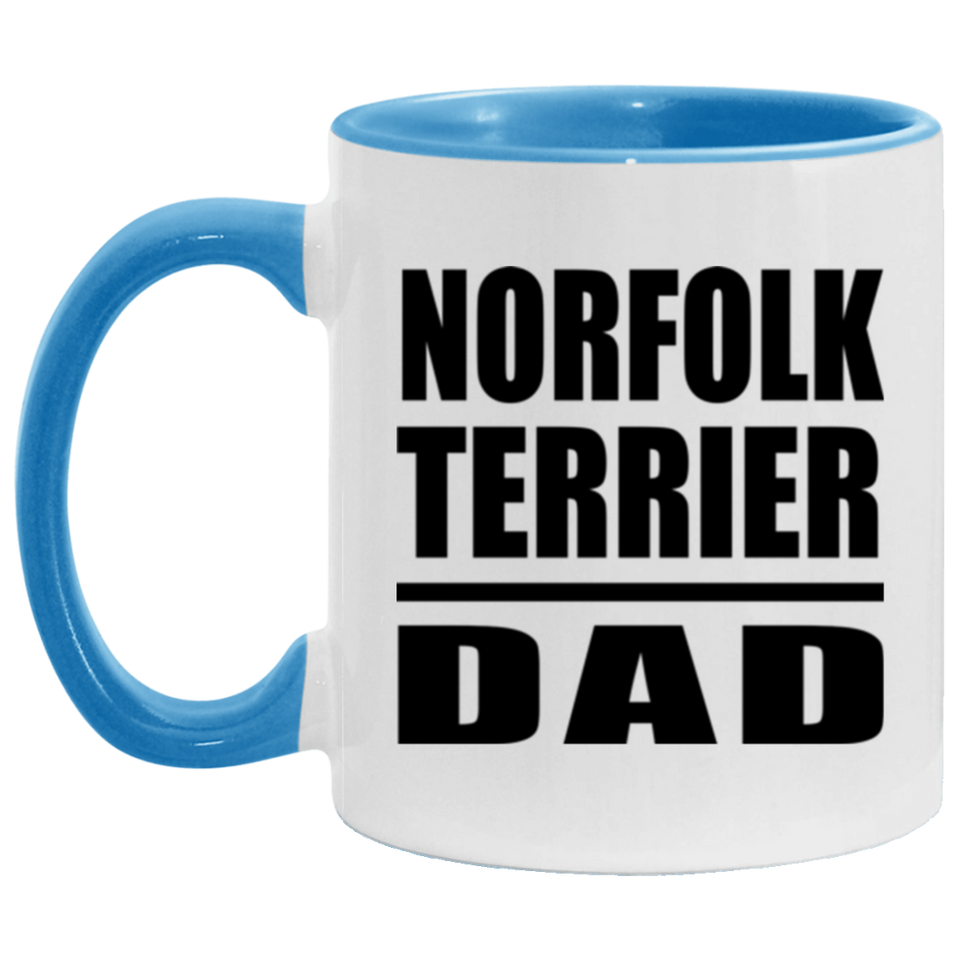 Norfolk Terrier Dad - 11oz Accent Mug Blue