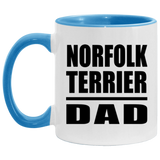 Norfolk Terrier Dad - 11oz Accent Mug Blue