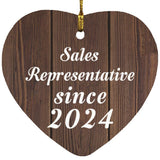 Sales Representative Since 2024 - Heart Ornament D