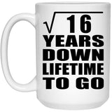 4th Anniversary Square Root of 16 Years Lifetime To Go - 15oz Coffee Mug
