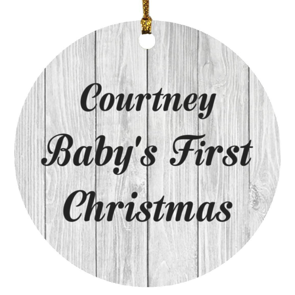 Courtney Baby's First Christmas - Circle Ornament F