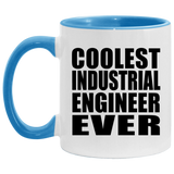 Coolest Industrial Engineer Ever - 11oz Accent Mug Blue