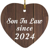 Son In Law Since 2024 - Heart Ornament D