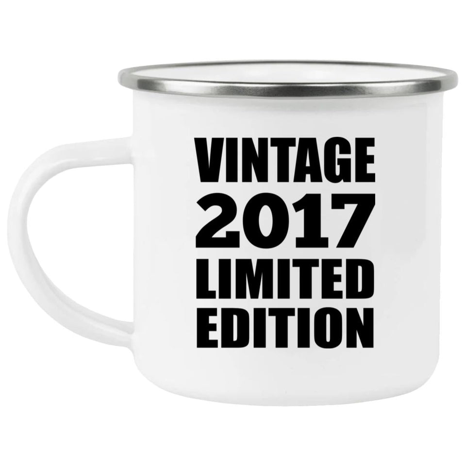 7th Birthday Vintage 2017 Limited Edition - 12oz Camping Mug