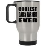 Coolest Dairy Farmer Ever - Silver Travel Mug