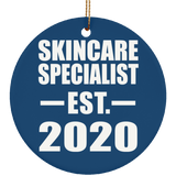 Skincare Specialist Established EST. 2020 - Circle Ornament