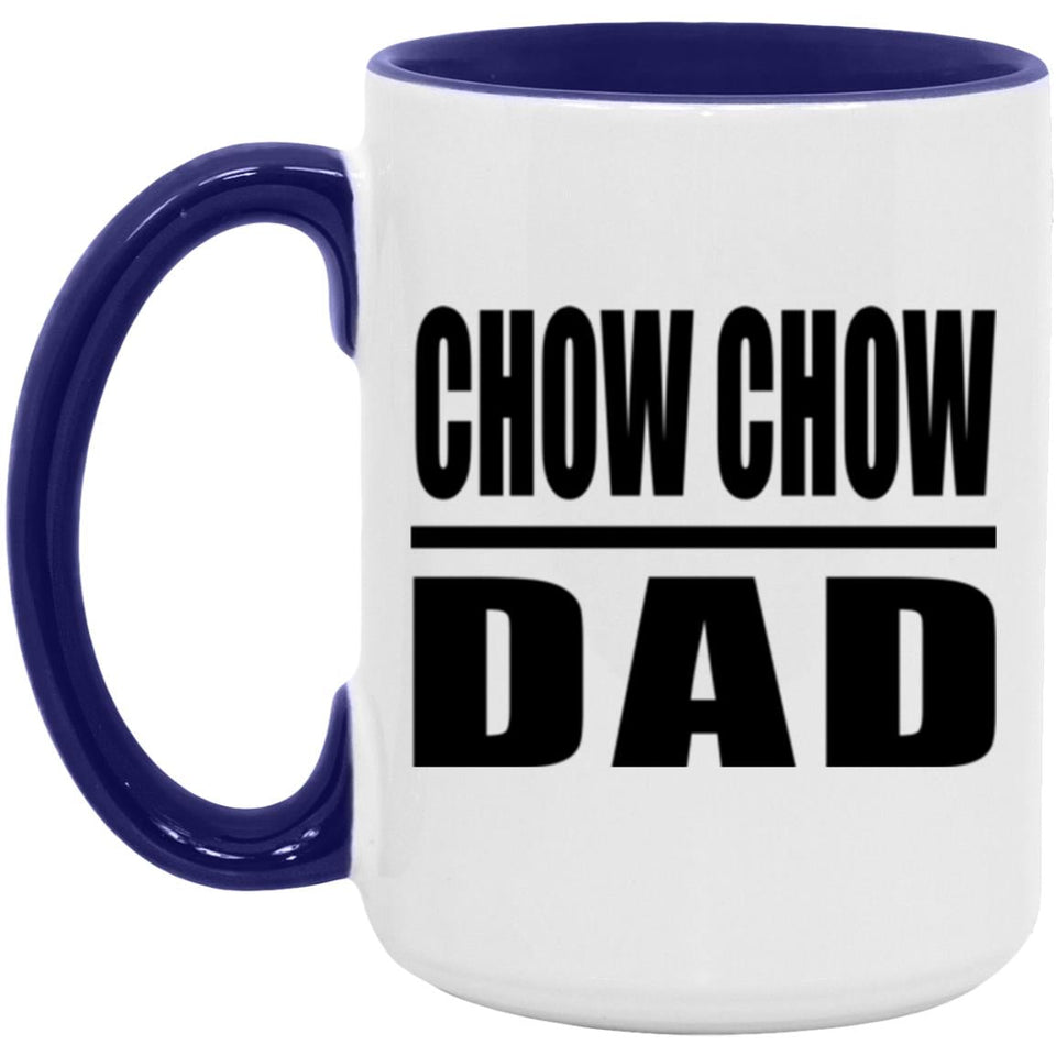Chow Chow Dad - 15oz Accent Mug Purple