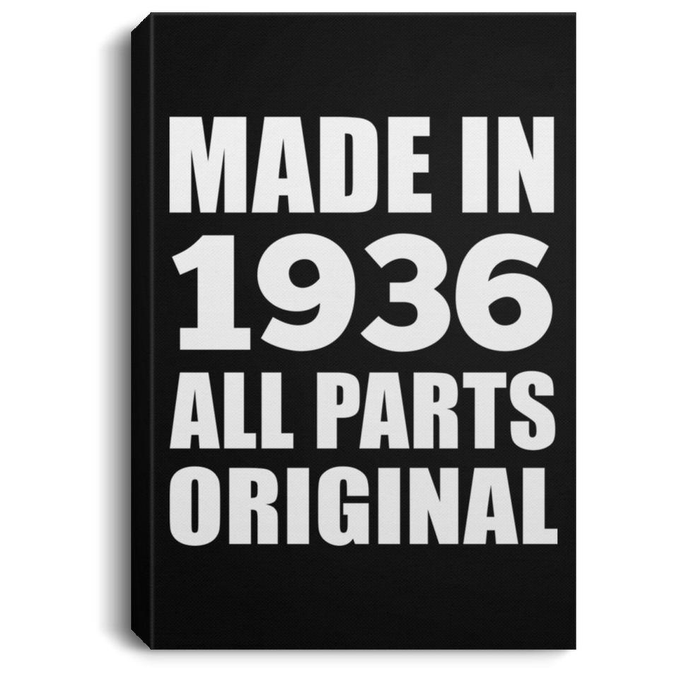 88th Birthday Made in 1936 All Parts Original - Canvas Portrait