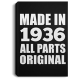 88th Birthday Made in 1936 All Parts Original - Canvas Portrait