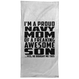 Proud Navy Mom Of Awesome Son - Hand Towel