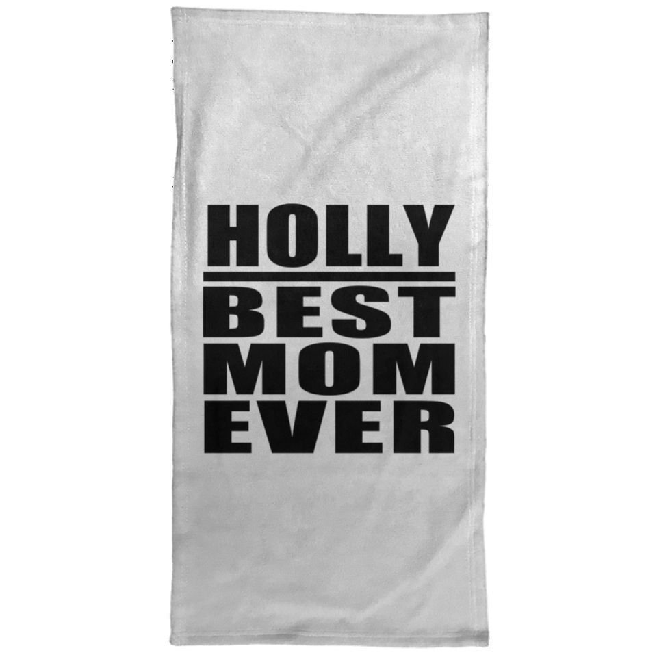 Holly Best Mom Ever - Hand Towel