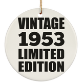 71st Birthday Vintage 1953 Limited Edition - Circle Ornament