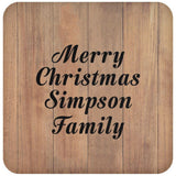 Merry Christmas Simpson Family - Drink Coaster C
