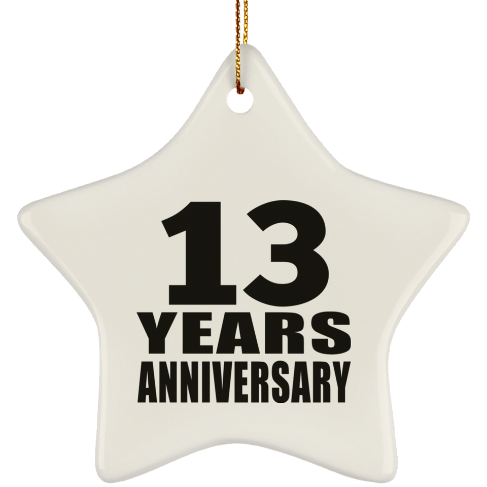 13th Anniversary 13 Years - Star Ornament